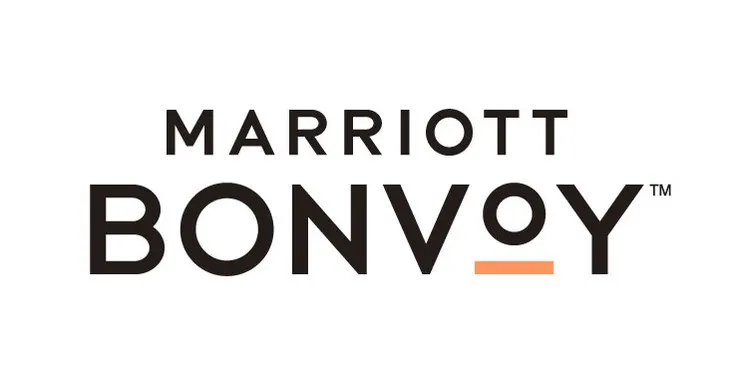 Marriott Bonvoy brand logo displayed in black lettering on a white background.